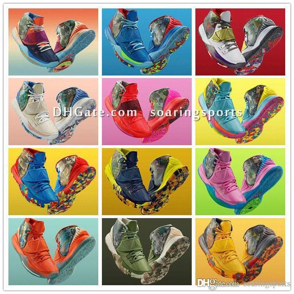 

кирие 6 vi pre-heat 11 город мужчины женская дети баскетбол обувь нью-йорк майами хьюстон шанхай пекин гуанчжоу тайбэй токио манила берлин 4, Black