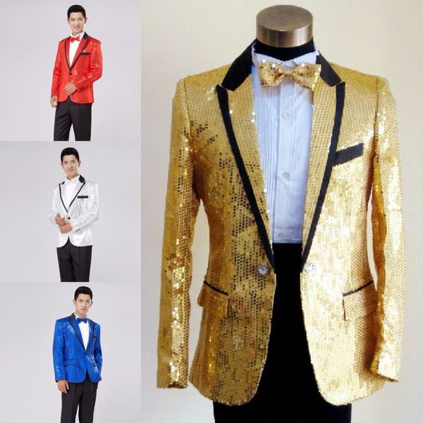 

paillette male master sequins dresses stage costumes men terno suit mc host clothing singer suits & blazer show jacket outerwear, White;black