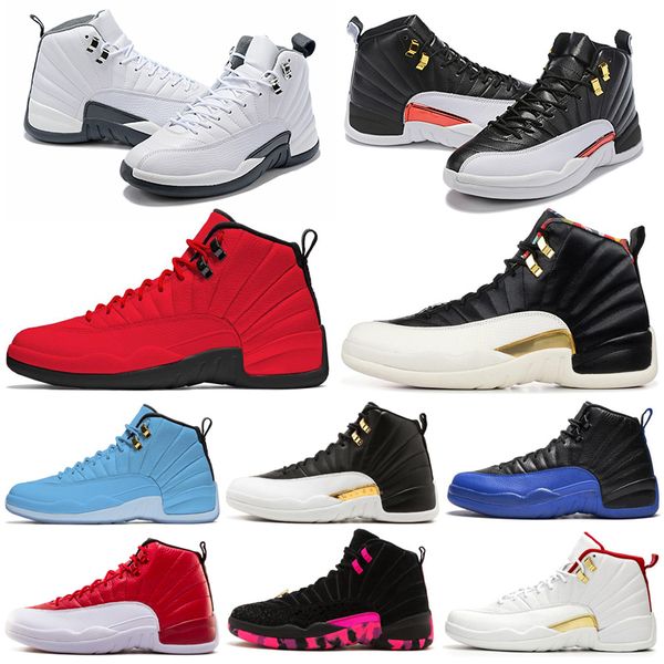 

2019 new basketball shoes 12 12s men shoe doernbecher wings reverse taxi game royal french blue mens trainers outdoor sports sneakers 7-13, White;red