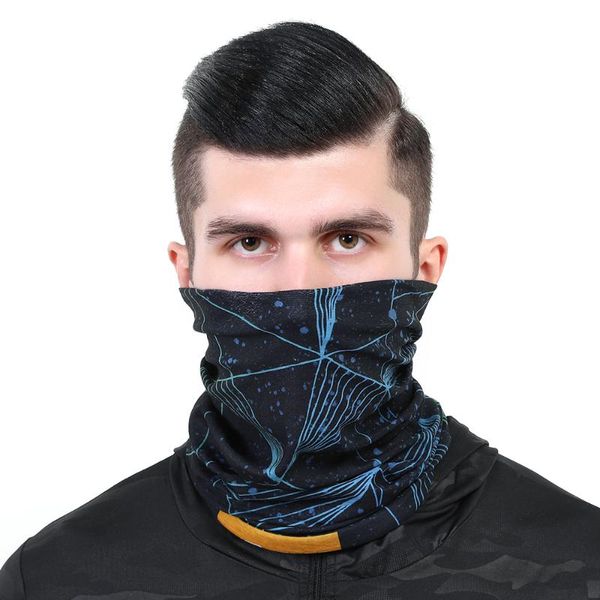 

creative design half face cover moto bandama sun protection headwear outdoor headdress sport magic fishing head scarf, Blue;gray