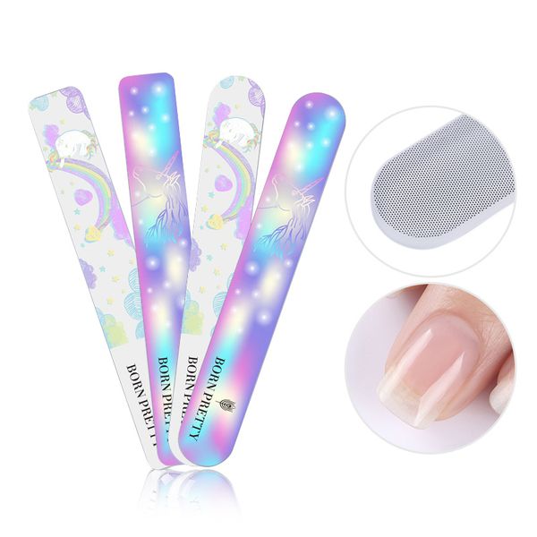 

born pretty gradient nano glass art nail buffer file set buffing cleanable grinding nail art manicure tool uv gel polish