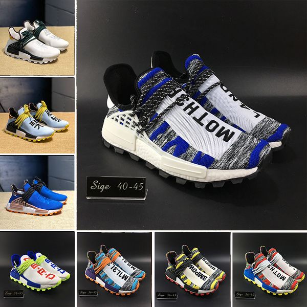 

Cheap Solar Pack HU Inspiration TR Human Race Running Shoes Pharrell Williams Heart Mind NERD White Bold Core Black Sports Sneakers 36-45