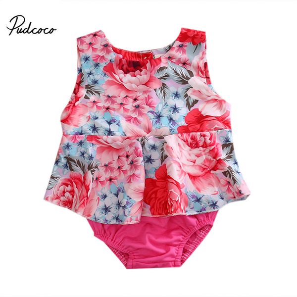 

princess floral romper jumpsuit newborn girls baby romper clothes 0-24m, Blue