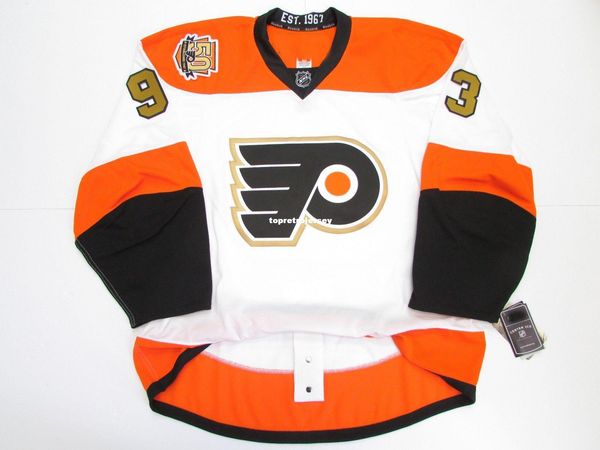 

custom voracek philadelphia flyers 50th anniversary edge 2.0 jersey stitch add any number any name mens hockey jersey xs-6xl, Black;red