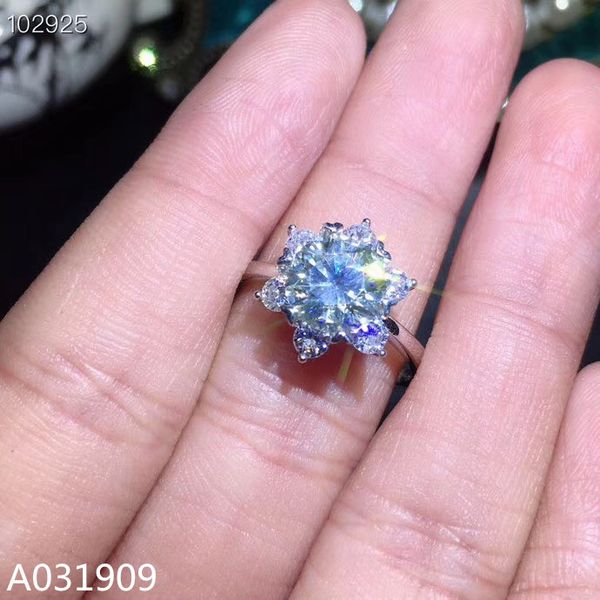

kjjeaxcmy boutique jewelry 925 sterling silver inlaid mosang diamond gemstone 2 female ring support detection fashion, Golden;silver