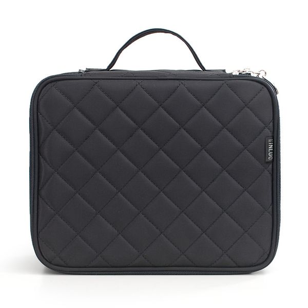 

toiletry makeup bag carry box brush storage zipper double layer large capacity travel soft multi use organizer waterproof nylon