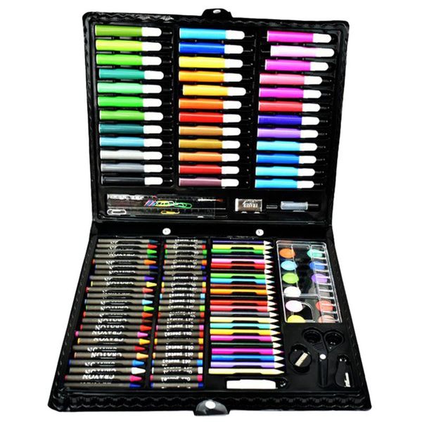 

deluxe art set, 150шт детский рисунок живопись эскизы набор инструментов акварель ручка карандаш масло пастель кисть для рисования ручка