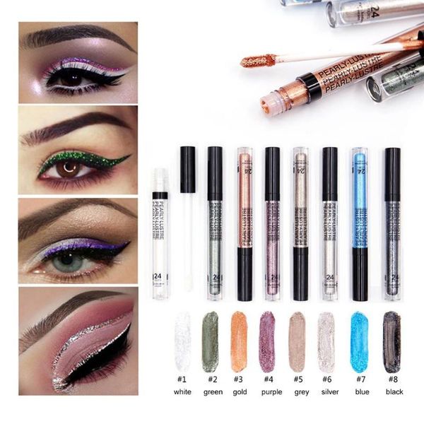 

1pc waterproof eyeshadow liquid long-lasting glitter shine liquid eye shadow eyeliner pencil paleta de sombra