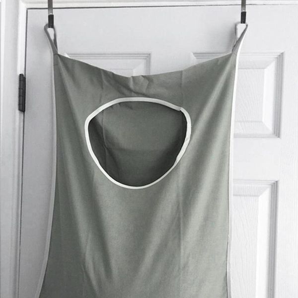 

home door back wall hanging storage bag laundry dirty clothes holder with hooks