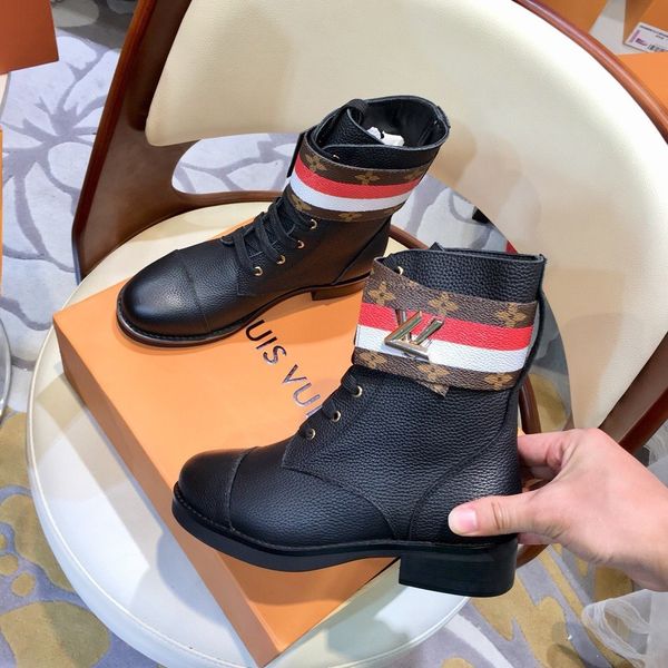 

2020ss women luxury designers boots leather high heels martin shoes platform desert lace up boot with original box