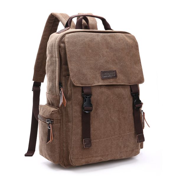 

2018 new style korean version of the tide male bag canvas bag shoulders computer hand big capacity outdoor travel men