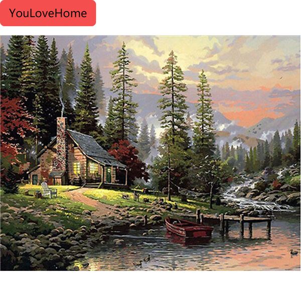 

diy unframe масляная живопись по номерам дерево акрил на холсте краска окраска по номерам декорации украшения дома животные художественная к