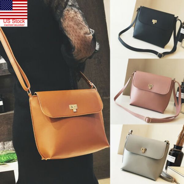 

us women leather handbag shoulder cross body bag tote messenger satchel purse