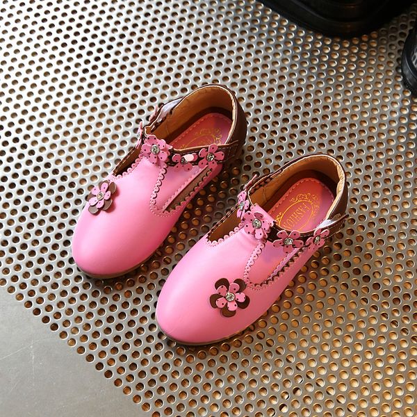 

girls pu leather shoes princess shoes with floral korea party wedding dress girl children' single size 21-36 d431, Black;grey