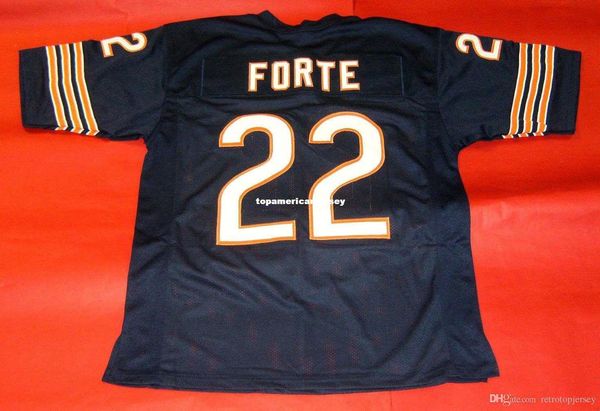 

retro 22 matt forte custom mitchell & ness jersey bule mens stitching s-5xl,6xl football jerseys running, Black;blue
