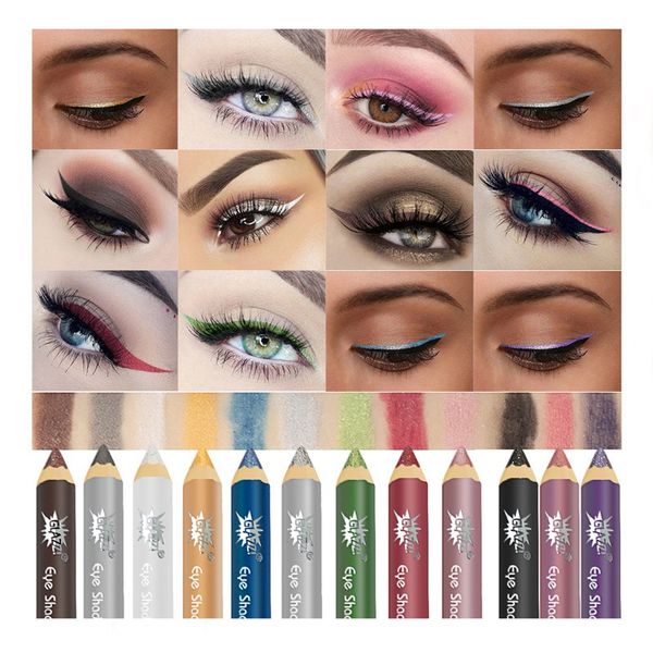 

12 colors eyeshadow стик блеск eyeshadow палочки продолжительный водонепроницаемый шиммер