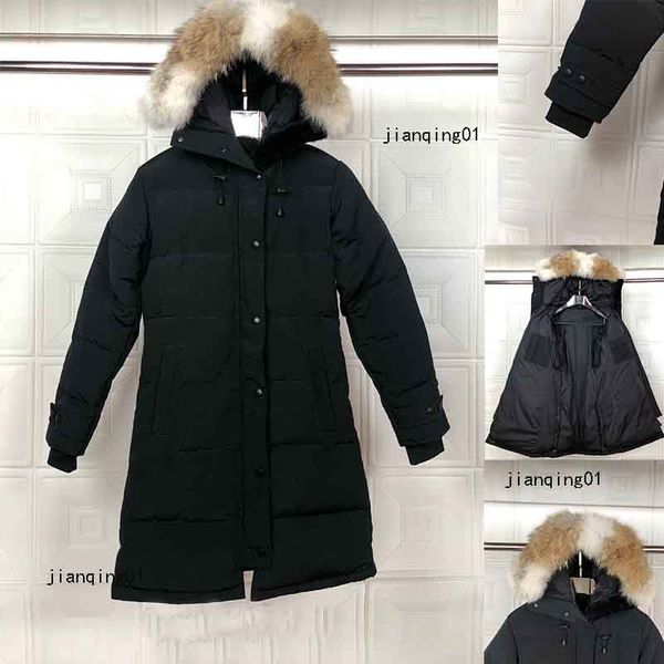 

fashion canada jackets women coat parka white goose down hooded jackets womens parka women outdoor coat women's winter jacket parka, Black