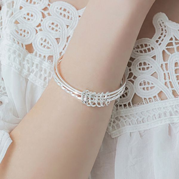 

bracelet for women moments daisy flower clasp snake chain bracelet fashion original silver 925 sterling jewelry kpop, Black