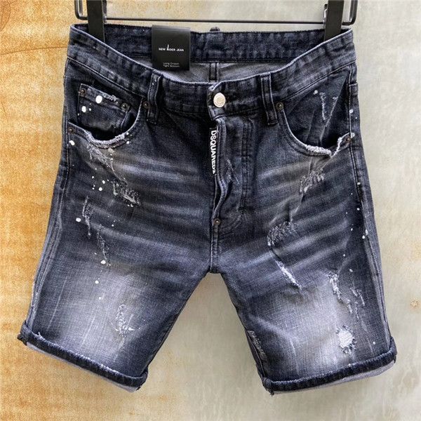 

2020 последние европейские и американские мужские джинсы тонкие брюки отверстие мужские дизайнерские брюки подходят промытые мотоциклетные д, Blue