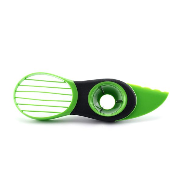 

2020 3 in 1 avocado slicer shea corer butter fruit peeler cutter pulp separator plastic knife kitchen vegetable tools home accessory