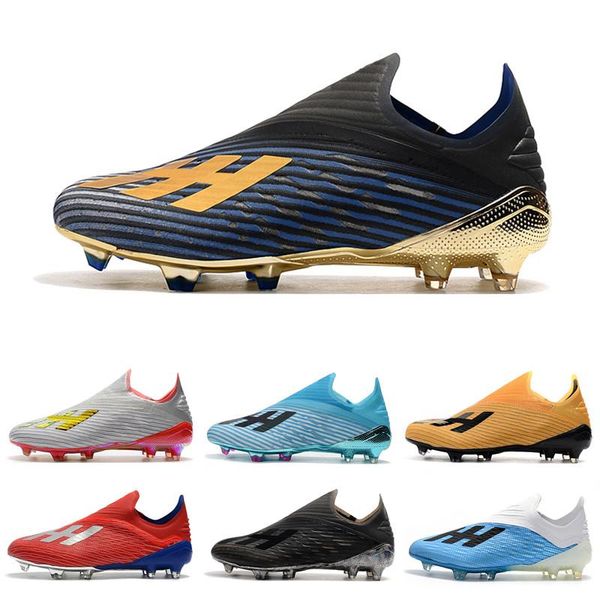 

new mens copa 19+ 19.1 fg ag 19+x 19 slip-on champagne solar red football shoes boots scarpe calcio cleats, White;red