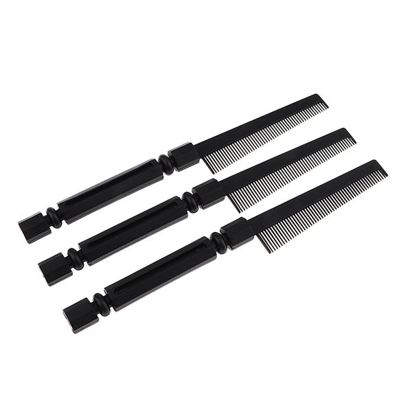 

3шт / набор черный нет статическая парикмахерская укладка волос расческой салон парикмахерского режущий жаростойкий comb, Silver