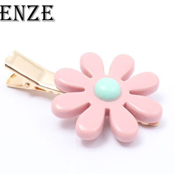 

enze woman zinc alloy small daisy flower new hairpin yellow white blue multiple colors optional girl holiday gift, Golden;white