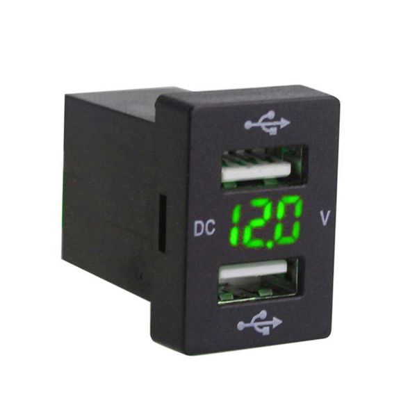 

новый 12v двойной автомобилей usb прикуривателя светодиодный вольтметр 4.8 адаптеры питания для смарт-телефон