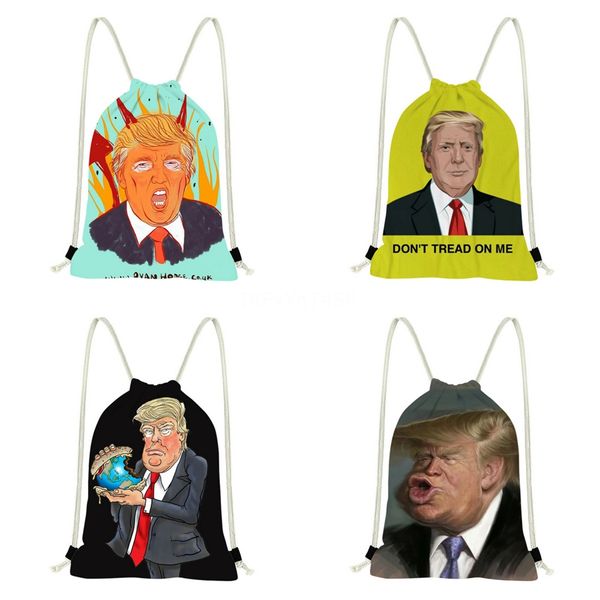 

trump luxury backpack canvas bag totes oversize shipping bags shoulder bag big capacity #212, Black;red