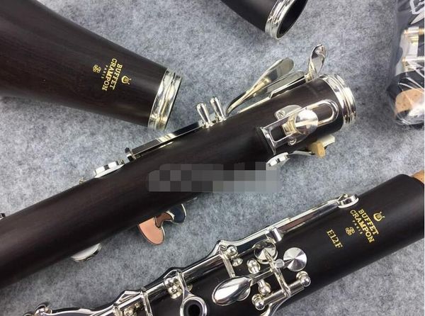 Buffet Crampon E12F 17 Chaves BB Clarinete De Alta Qualidade Ebony / Bakelite B Plano Clarinete Musical Instrumento Frete Grátis com Bocal CaseB