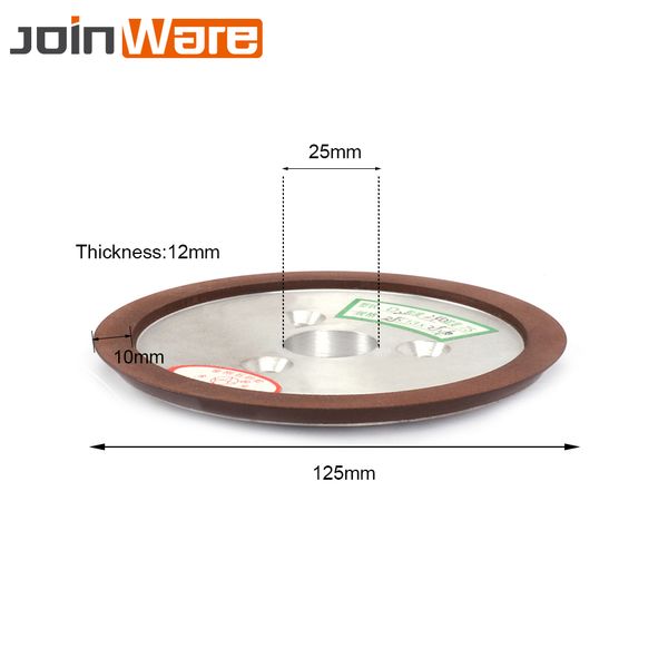 

125mm diamond grinding wheel disc rotary abrasive tools carbide metal steel for metalworking with three holes 240/320# 25mm bore