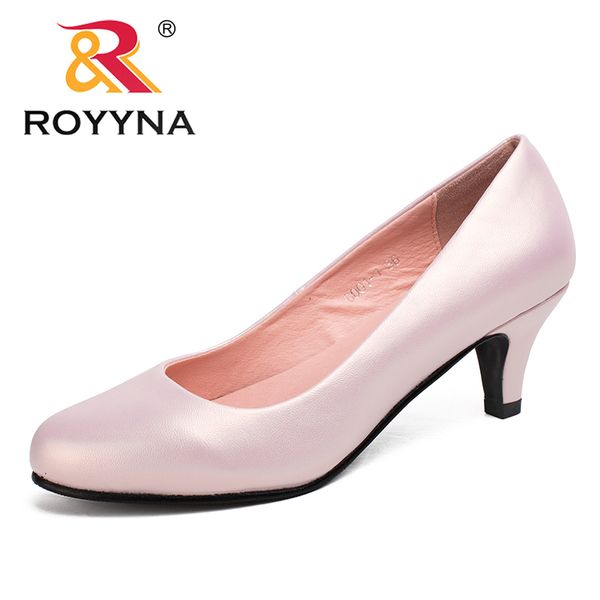 

royyna spring autumn new styles pumps women big size fashion round toe sweet colorful soft women shoes t200613, Black