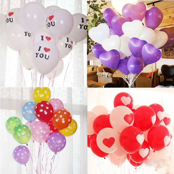 Festes de festa 500 pçs / lote Balões do dia dos namorados 12inch proposta romântica balões eu te amo decoração de casamento - Ballow -Balloon