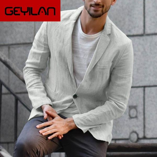 

men's slim fit linen blend pocket solid long sleeve suits blazer outwear fashion summer autumn new 2020 black white 3xl, White;black