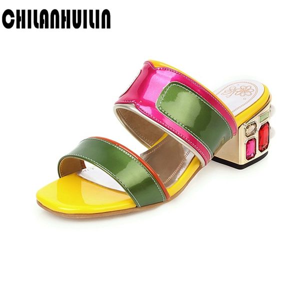 

summer women slippers crystal outdoor beach sandals bling hollow high heels ladies open toe comfort slip on woman dress shoes, Black