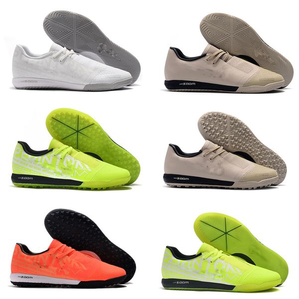 

mens soccer shoes zoom phantom vnm pro ic tf indoor chuteiras de football boots soccer cleats tacos de futbol, Black