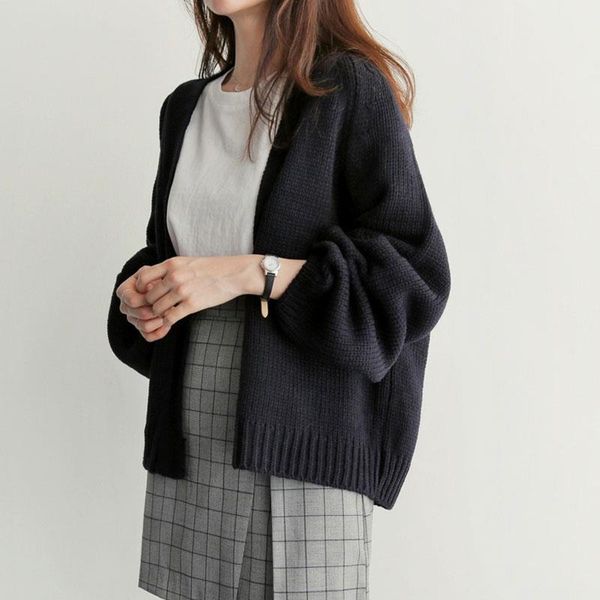 

cardigan women winter loose sweater coats 2019 christmas long sleeve cardigan sweater female long knitted sweaters, White