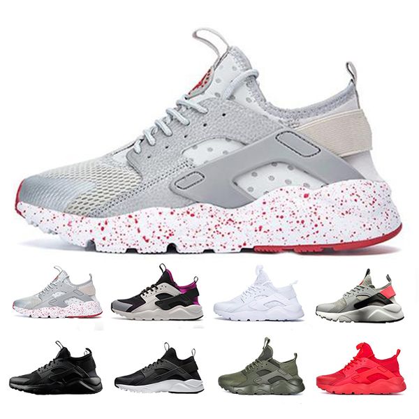 

vintage huarache 4.0 mens running shoes breathable huraches 4s designer sneakers for womens trainers jogging walking sports shoes size 36-45