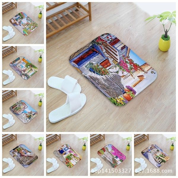 

oil painting house pattern home furnishing bedroom in front of the door non-slip land pad carpet mixed batch