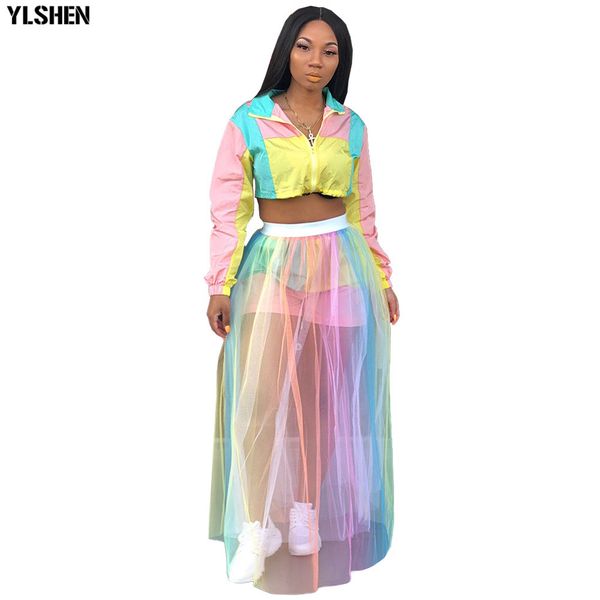 

african dresses for women african clothes rainbow mesh africa skirt print dashiki ladies clothing dress plus size robe femme, Red