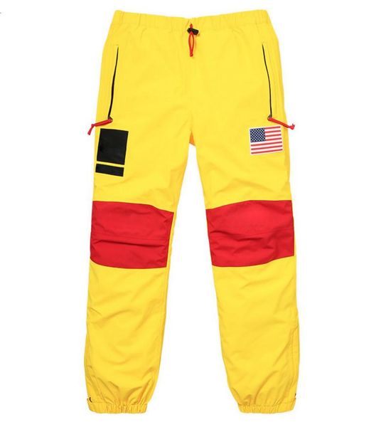 

мода-17ss коробка логотип флаг удар брюки мужчины женщины брюки мода гор текс брюки высшего качества s~xl hfkz002, Black