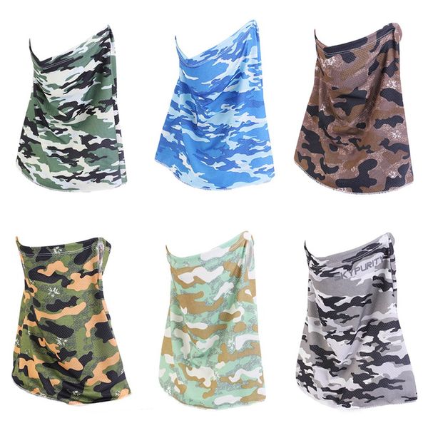 

1pc camouflage pattern bandana scarf neck cover gaiter tube warmer face scarves sport outdoor cycling skiing hiking men women, Black