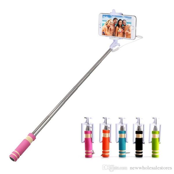 

великобритания freeshipping складные super mini проводные селфи стик handheld выдвижная монопод -встроенный в bluetooth затвор non-slip ручк