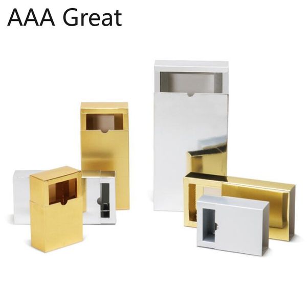 

gift wrap 10pcs/lot kraft paper packing box cake cookies drawer candy wedding party birthday favors gold silver matte christmas boxes