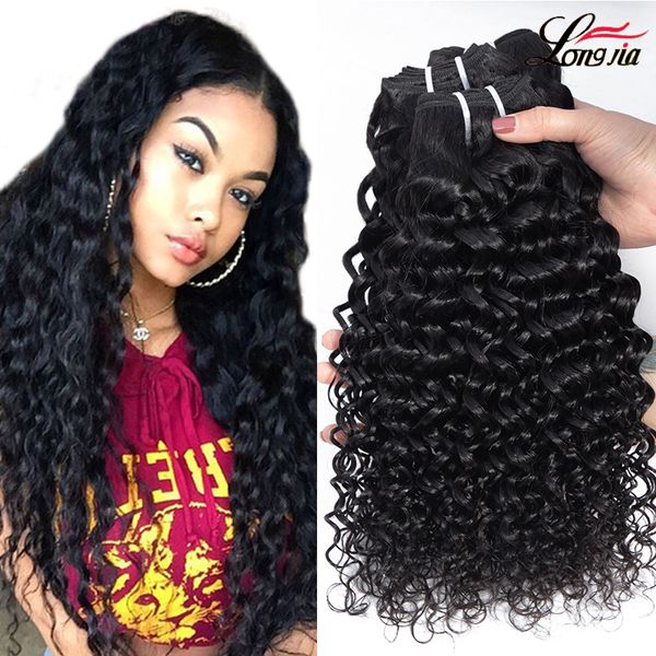 

8a grade water wave bundles 100% water wave human hair bundles 8-28inch indian unprocessed water wave hair extensions, Black