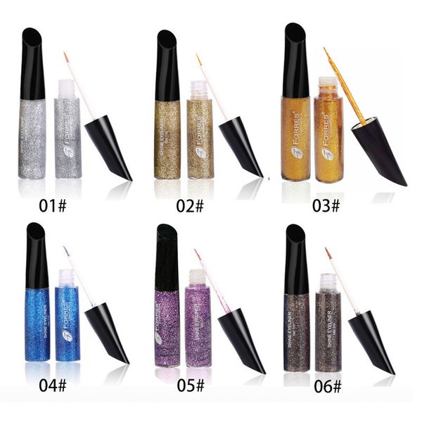 Shimmer Liquid Eyeshadow EyeLiner Макияж для глаз 5 цветов Glitter Eye Shadow Cosmetics 7ml WaterProof Прозрачный Гель для подводки глаз