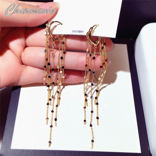 

новая мода корея длинные серьги кисточкой для женщин trend личность мотаться женский, Silver