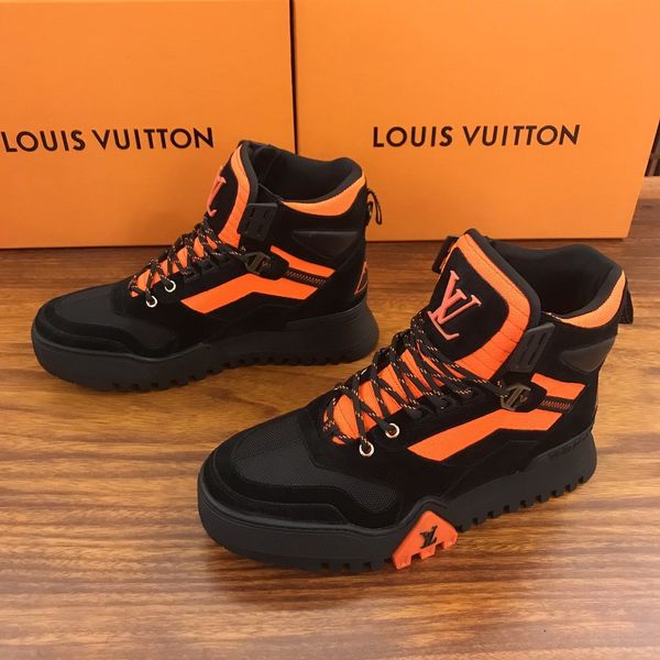 

fast delivery new men's luxury sports casual shoes fashion brand winter design platform high-classic pattern tdh, Black