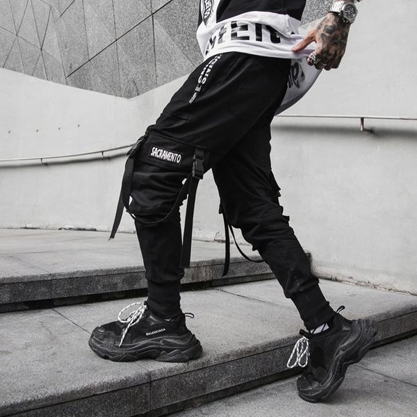 

mens fashion casual packet letter trousers jogger sweatpants new arrive sport running pants 2020 selling, Black