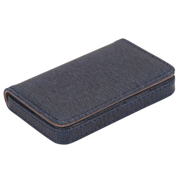 

ladies and men id credit card protection sticker pu leather retro business card holder package card box, Brown;gray